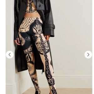 Jean Paul Gaultier Black and Cream Leggings - never worn